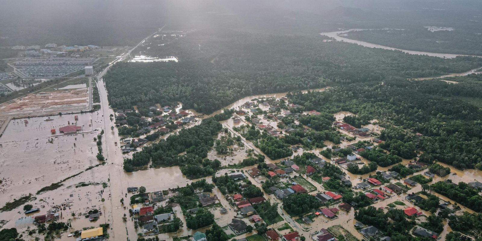 Imagem de uma enchente um desastre natural